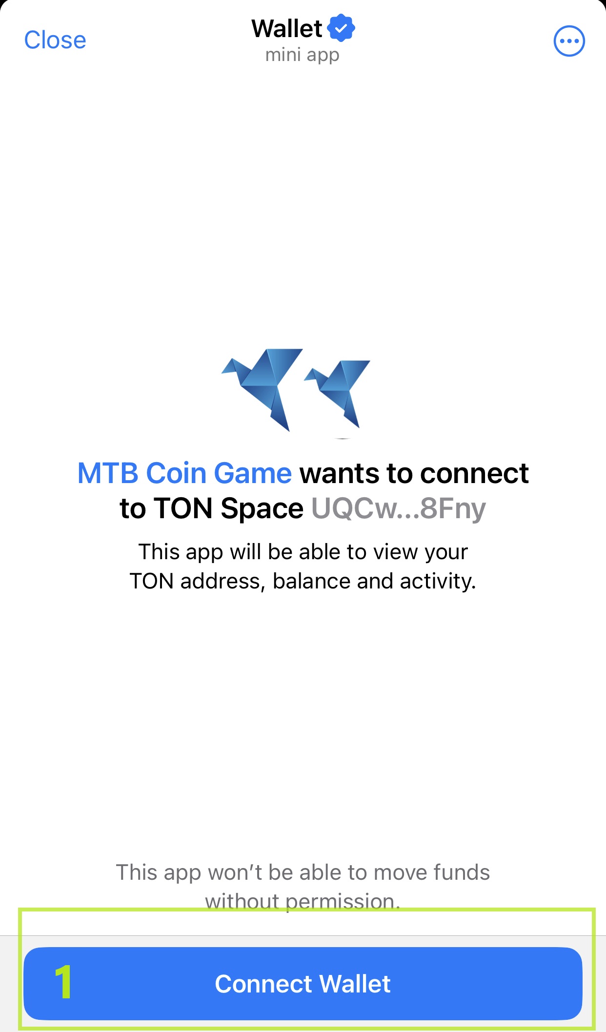MTB Coin Game Connection Request