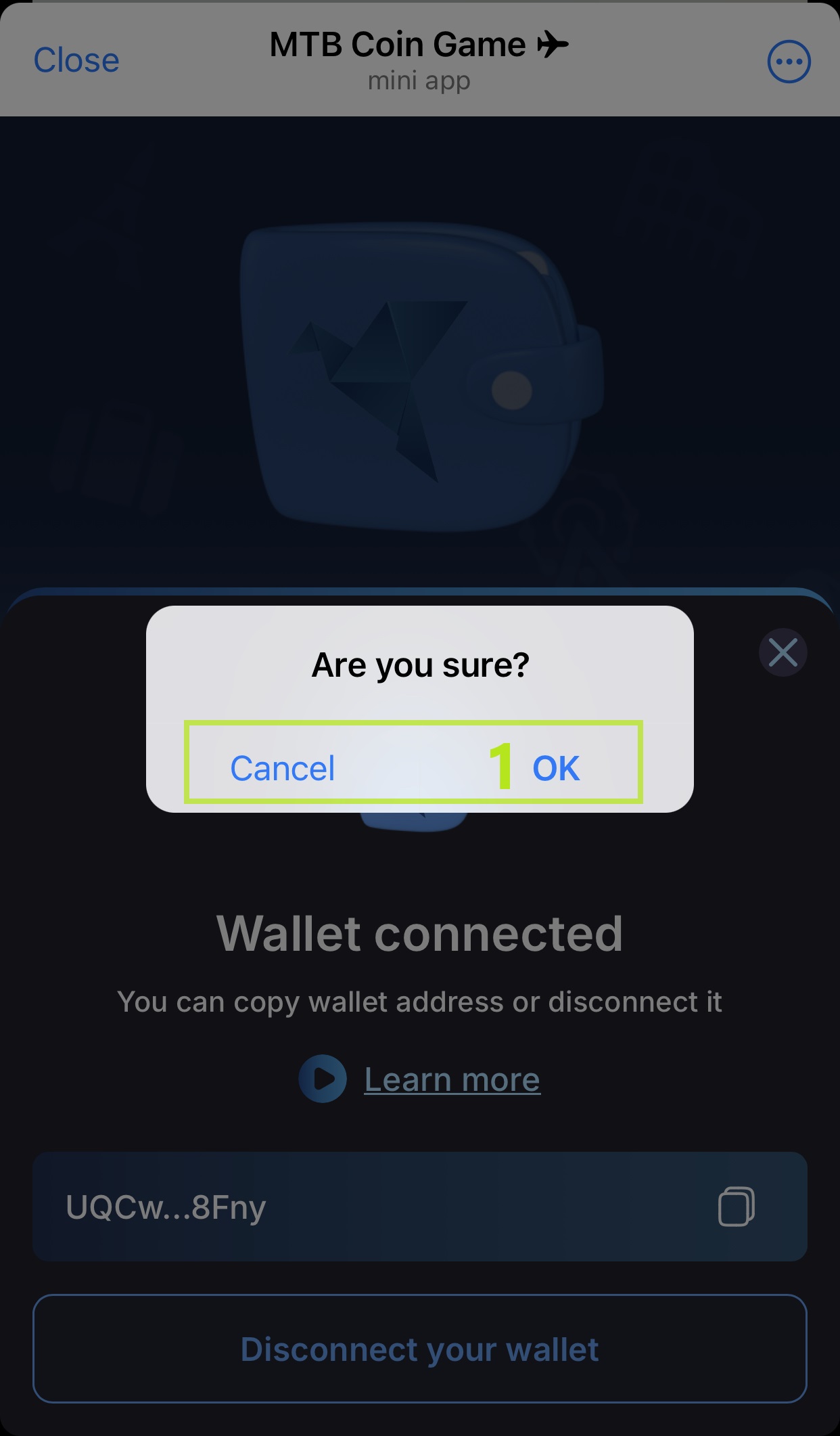 Wallet Disconnect Confirmation